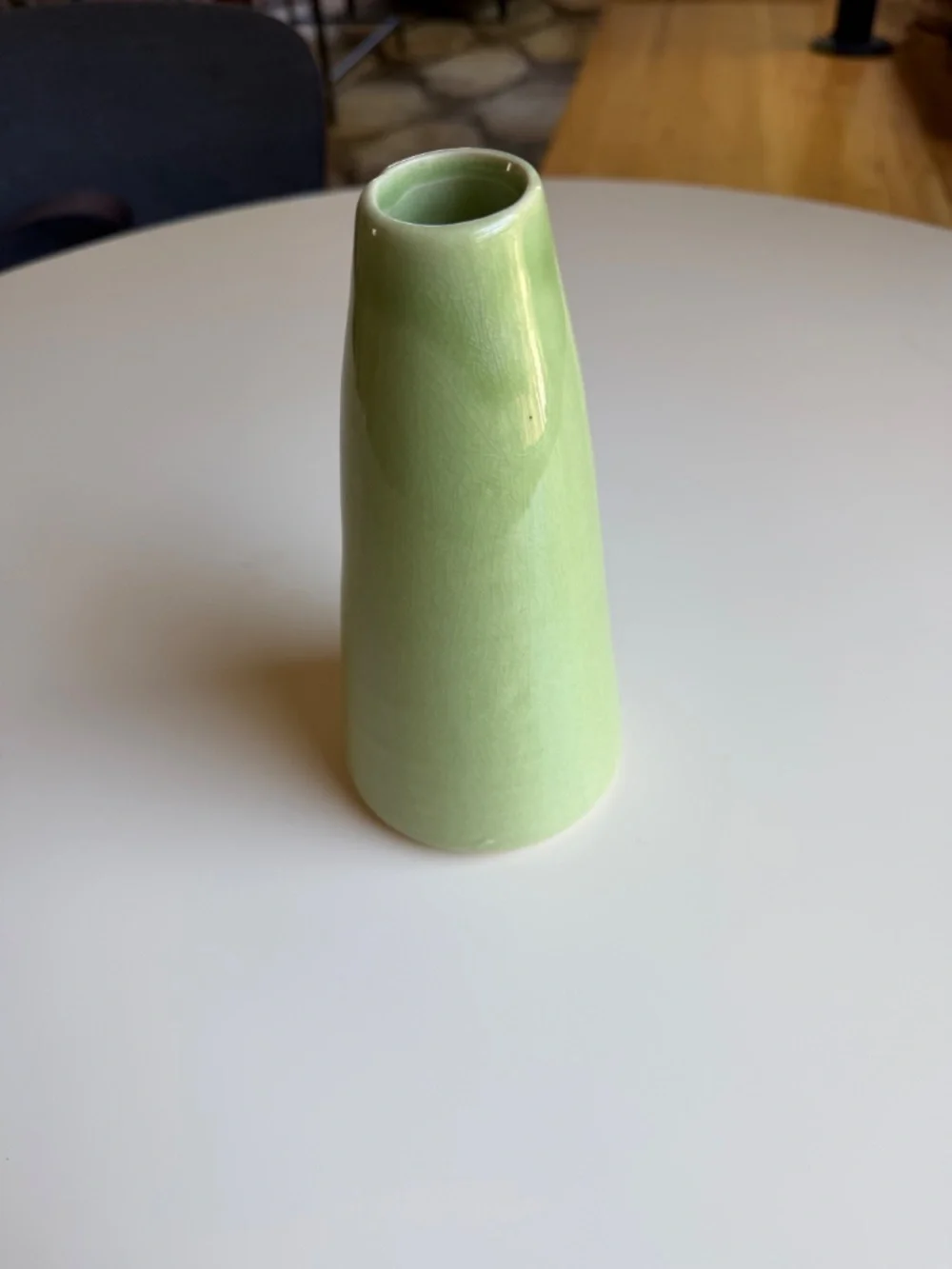 Pistachio Green Terracotta Bud Vase